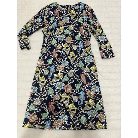 J McLaughlin Dress Small Sea Horse And Fish Fun Work - Picture 1 of 5